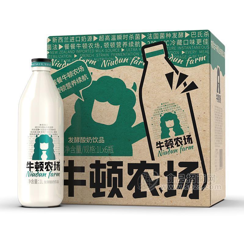 牛頓農(nóng)場發(fā)酵酸奶飲品1LX6瓶