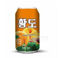 黄桃味果汁饮料罐装招商320ml