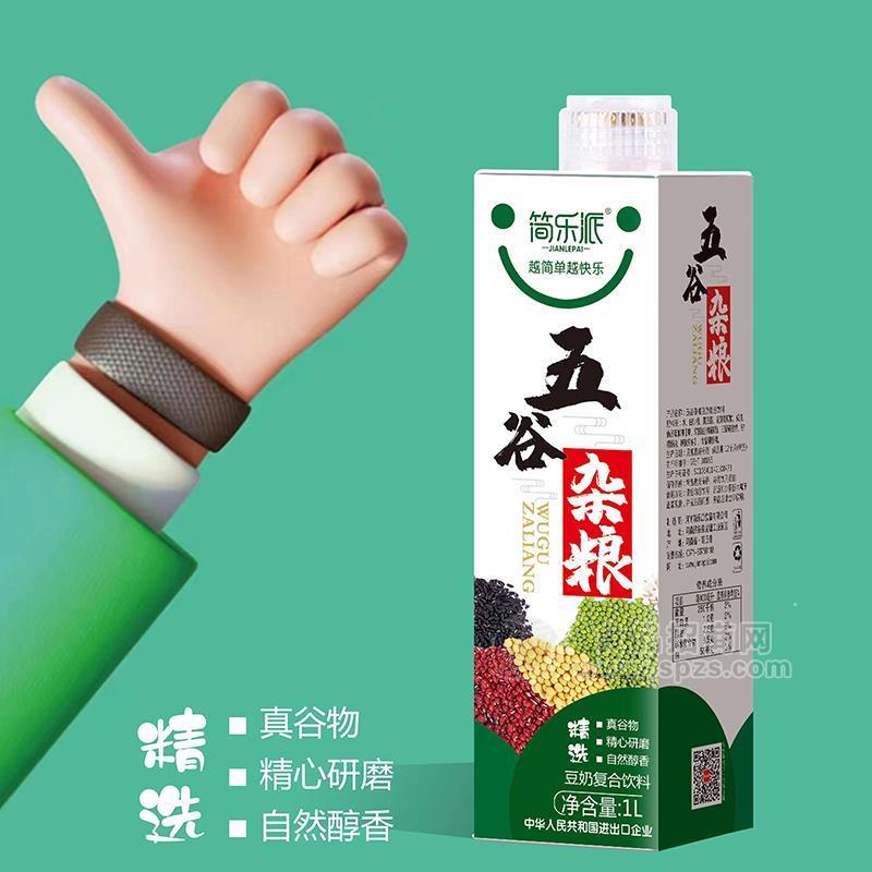 简乐派五谷杂粮豆奶复合饮料1L