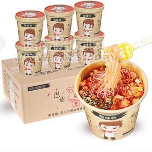 重庆桶装酸辣粉方便粉丝厂家加工贴牌 网红酸辣粉6桶装