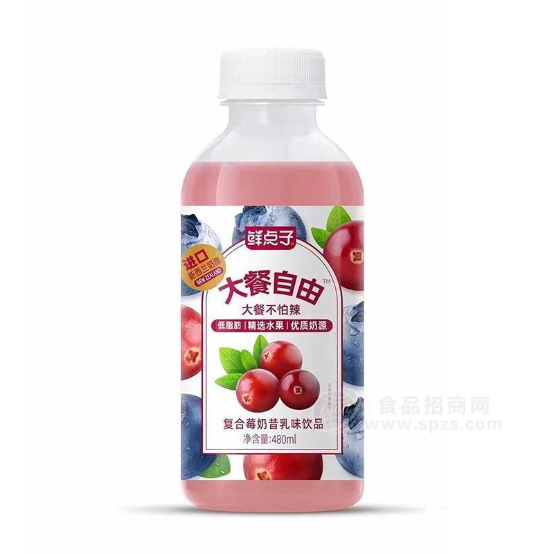 鲜点子复合莓奶昔乳味饮品乳饮料480ml