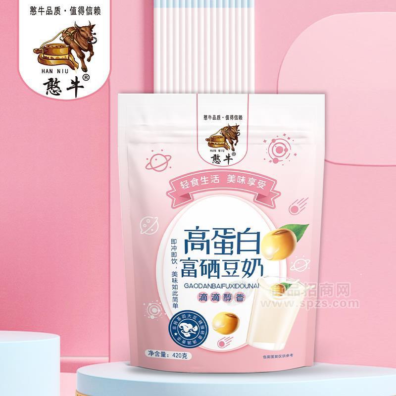 憨牛高蛋白富硒豆奶即冲即食方便食品420g