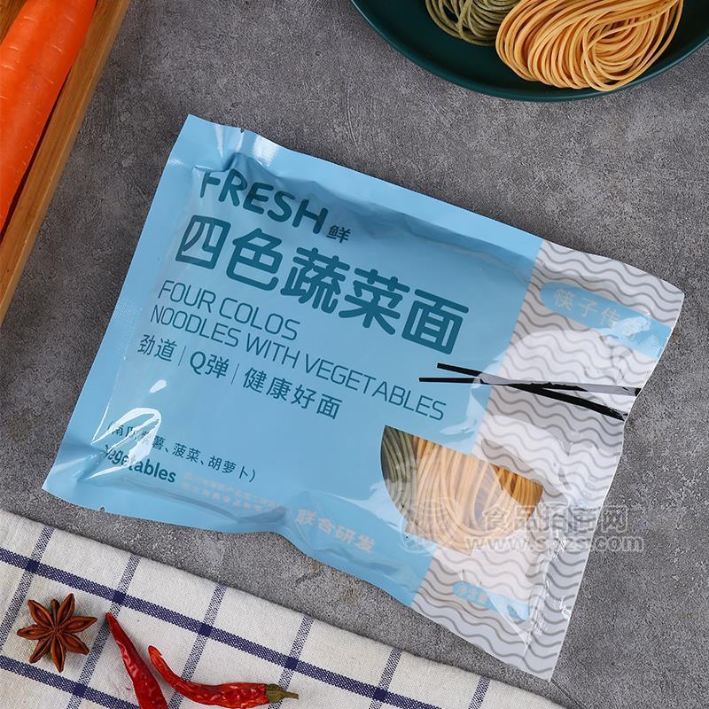 筷子传奇南瓜紫薯菠菜胡萝卜四色蔬菜面半干面招商400g
