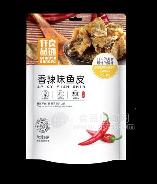 仟品良铺香辣味鱼皮68g休闲零食