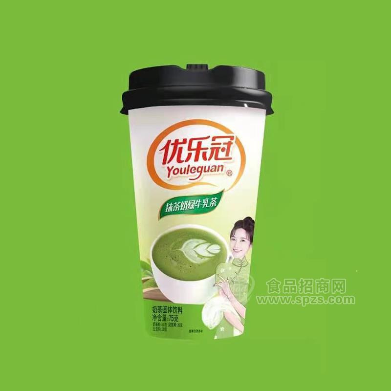 优乐冠抹茶奶绿牛乳茶奶茶固体饮料75g
