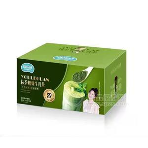 優(yōu)樂冠抹茶奶綠牛乳茶奶茶固體飲料箱裝115gx20瓶