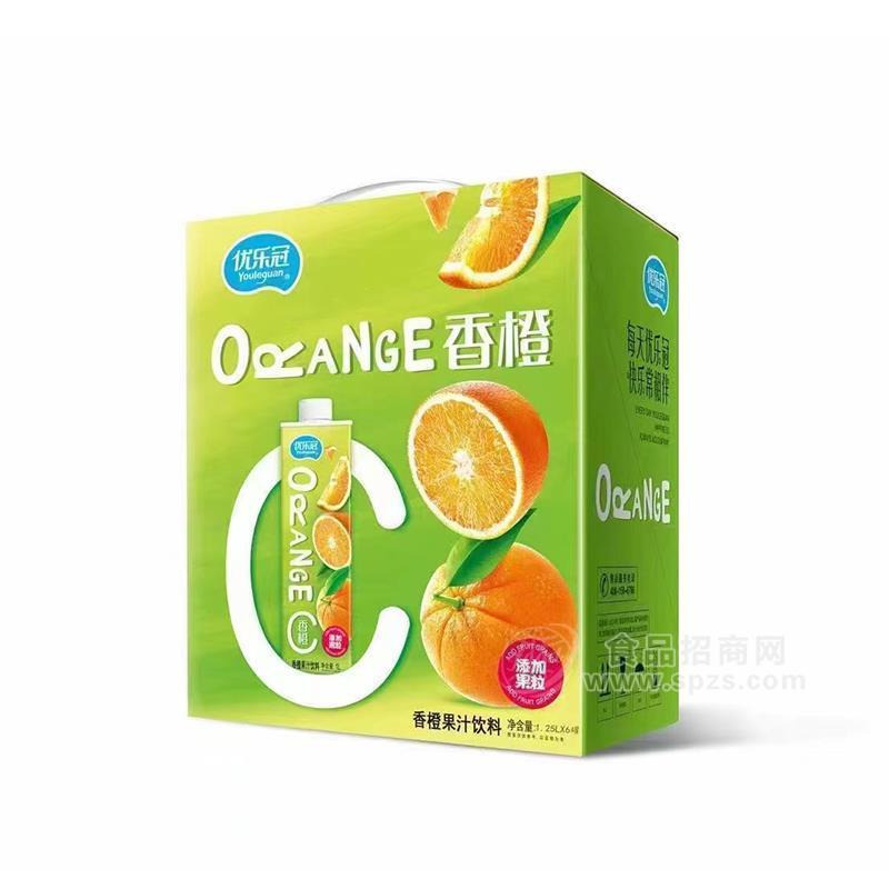 優(yōu)樂冠香橙果汁飲料禮盒裝1.25lx6罐