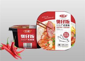 三君食品自热广式香肠煲仔饭方便食品