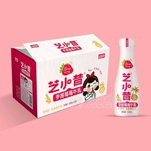 芝小昔草莓味手搖莓莓牛乳乳酸菌飲品350mlx15瓶