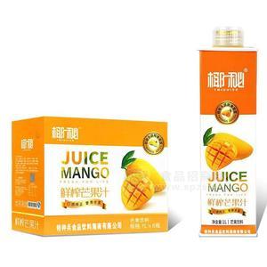 椰秘鲜榨芒果汁饮料1LX6瓶
