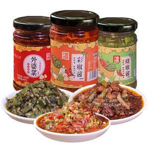 四川烧椒酱炭烧辣椒酱农家下饭菜虎皮青椒剁椒拌面
