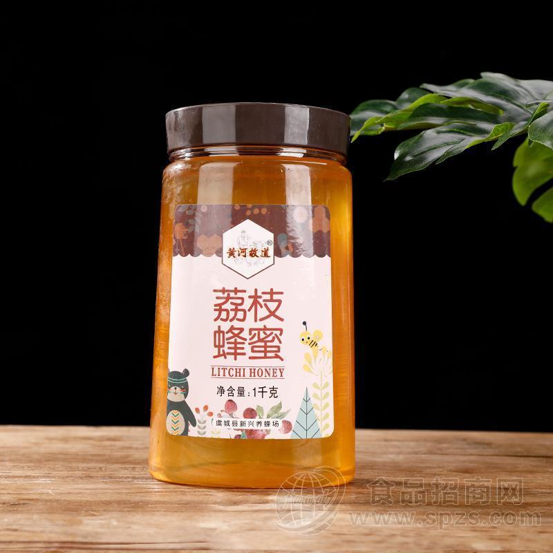 黄河故道荔枝蜂蜜扁瓶1kg