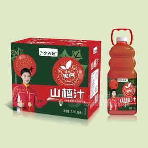 三分天地山楂汁山楂椰果果肉復(fù)合果汁飲品1.58LX6瓶