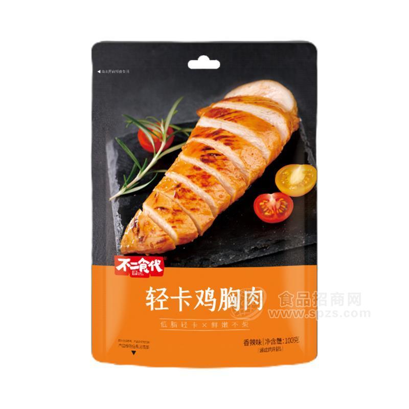 不二食代香辣味輕卡雞胸肉休閑零食招商100g