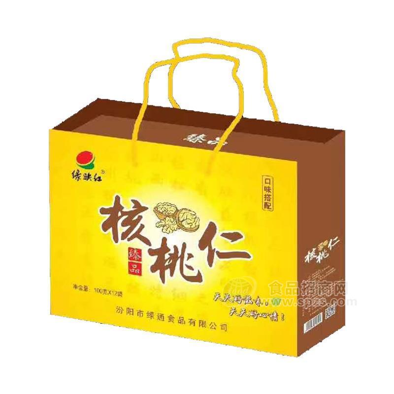 綠映紅核桃仁堅果零食禮盒100gx12袋