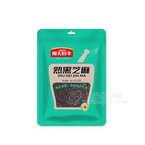 順天恒豐熟黑芝麻袋裝黑芝麻干鮮調(diào)味品100g