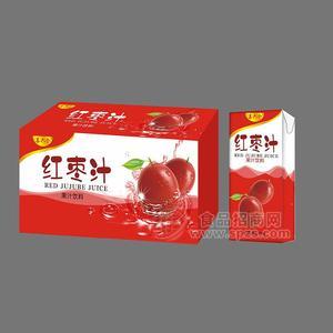 喜六個(gè)紅棗汁果汁飲料盒裝招商250ml