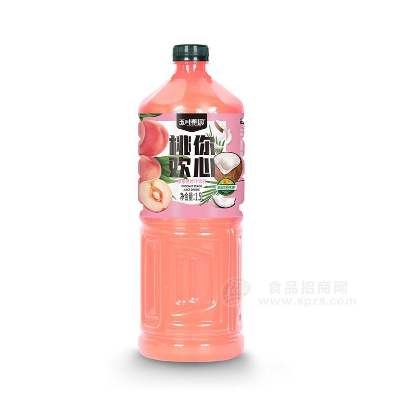 玉川果园陶你欢心椰果蜜桃汁饮料1.5l