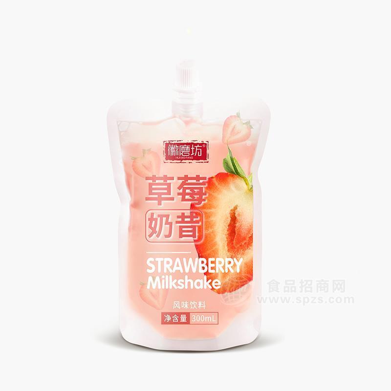 ·徽磨坊草莓奶昔风味饮料300ml 