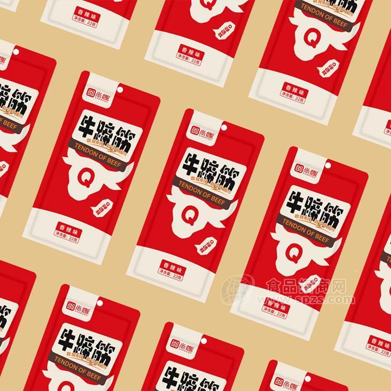 尚趣香辣味牛蹄筋休闲零食零售2元小零食22克