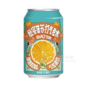 橙蜜味蘇打氣泡水氣泡潮飲330mL