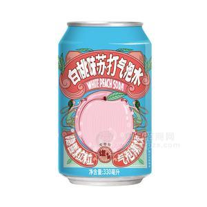 白桃味蘇打氣泡水氣泡潮飲330mL