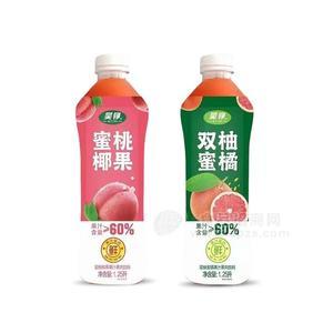 吳錚蜜桃椰果雙柚蜜橘果汁果肉飲料1.25l