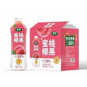 吳錚蜜桃椰果果汁果肉飲料1.25lx6瓶