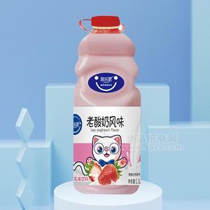 簡樂派乳飲料老酸奶風(fēng)味草莓乳味飲料1.5L