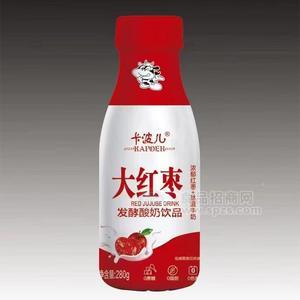 卡波兒大紅棗發(fā)酵酸奶飲品瓶裝招商280g