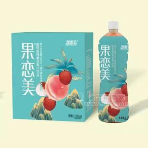 果戀美蜜桃荔枝復合果汁飲料箱裝招商1.28L×6瓶