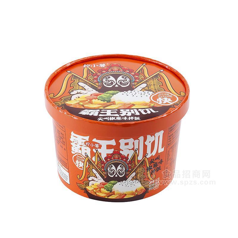 柠小薯霸王别饥尖叫椒麻味拌饭冲泡米饭桶装方便食品招商 