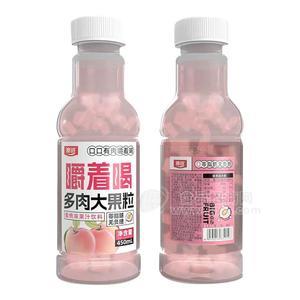 澳进蜜桃味果汁饮料多肉大果粒饮料450ml