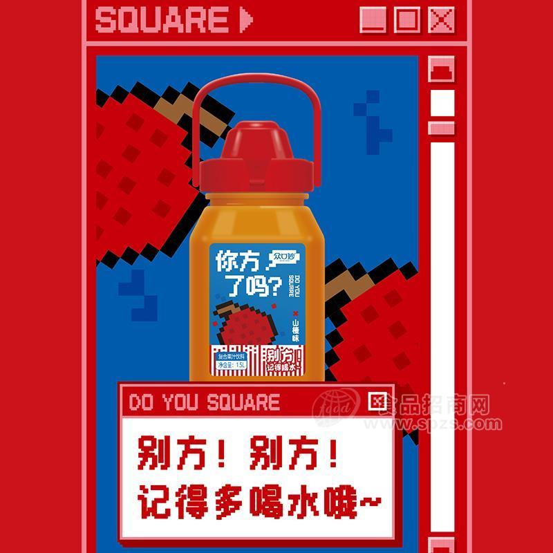 眾口妙你方了嗎山楂味復(fù)合果汁飲料招商1.5L