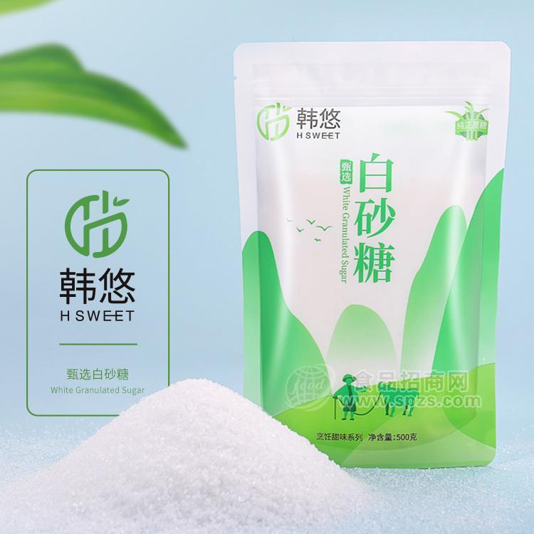 韩悠白砂糖500克包装甘蔗一级白砂糖整箱