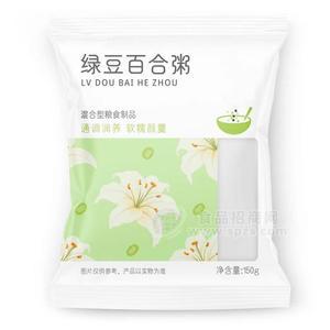 綠豆百合粥沖調(diào)食品方便食品混合型糧食制品五谷雜糧150g