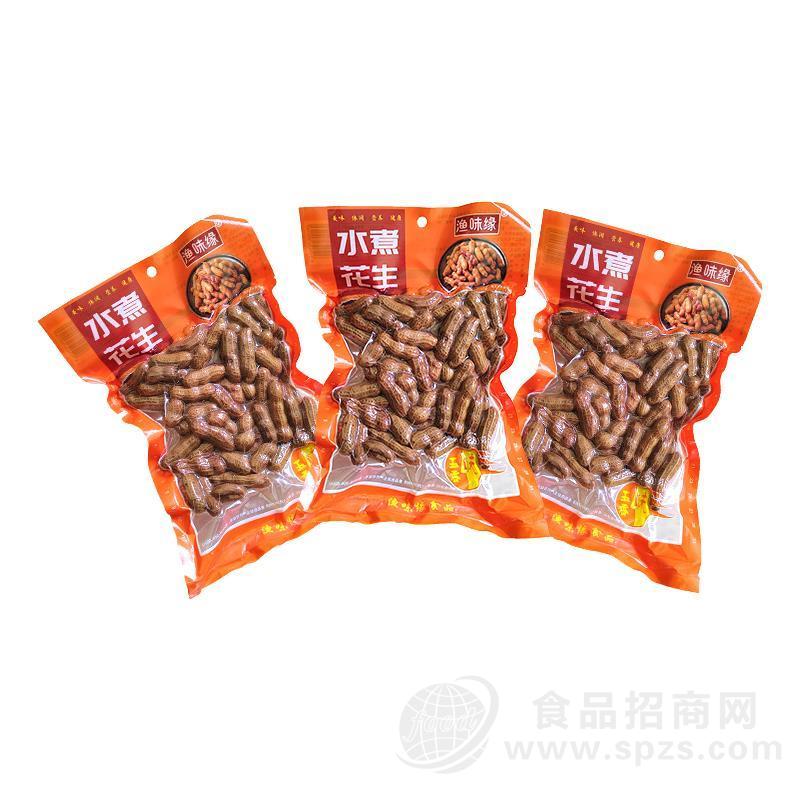 ·渔味缘带壳水煮花生休闲食品 