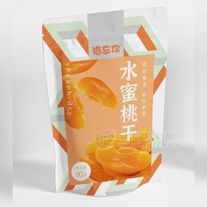 梅忘你蜜桃干黃桃蜜餞果脯80g招商