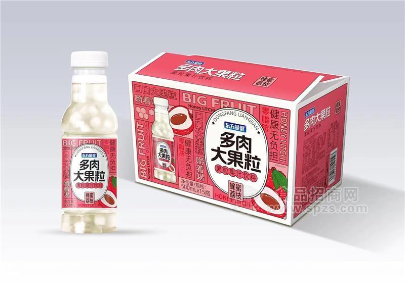 东方量健多肉大果粒果粒果汁饮料蜂蜜荔枝味