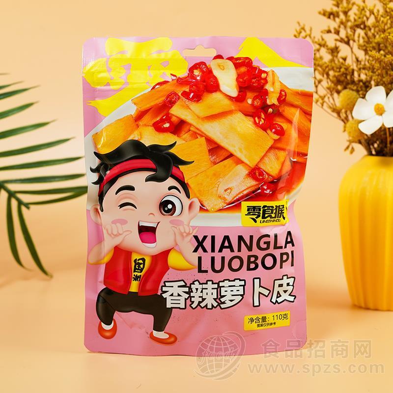 零食猴香辣萝卜皮休闲食品110g