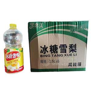 果恋美冰糖雪梨果味饮料2.5LX6瓶