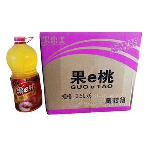 果戀美果e桃果味飲料果汁飲料2.5LX6瓶