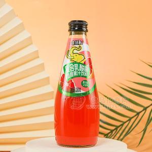 幸运儿玻璃瓶装血橙果汁饮料复合乳酸菌280克