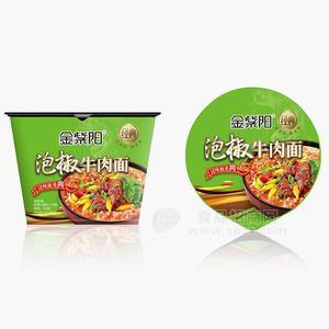 金紫陽桶裝方便面泡椒牛肉面112克