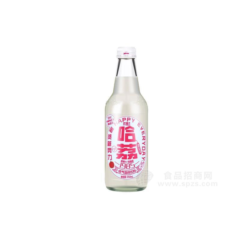 歡喜荔枝味果汁汽水358ml