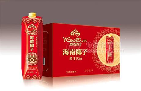 喜庆海南椰子汁果汁饮料箱装高端喜宴饮品1L