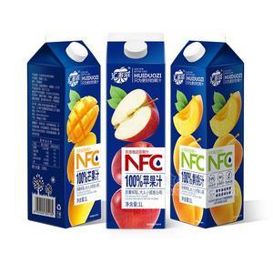 汇多滋NFC非浓缩还原果汁芒果汁苹果汁黄桃汁果汁饮料1L