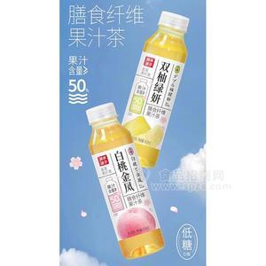 源本波子白桃金鳳雙柚綠妍膳食纖維果汁茶410ml