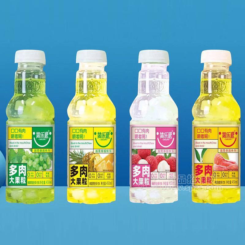 简乐派多肉大果粒复合果汁饮料450mL