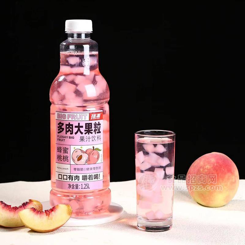 拙源多肉大果粒蜂蜜桃桃果汁饮料1.25L